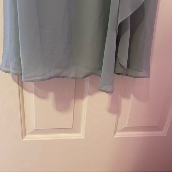 Birdy Grey Theresa Chiffon Bridesmaid Dress - Sage (hemmed; has pockets) - Picture 12 of 16